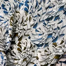 Напечатанный шелк habotai большой цветочный принт 114 см ширина украшение для пошива одежды «сделай сам» ткань Блузка Платье