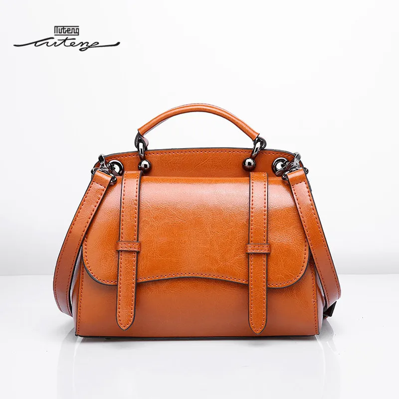 

TU-TENG Shoulder Bag For Women Trendy Petite Handled Messenger Genuine Leather Package Women Crossbody Bags G71680