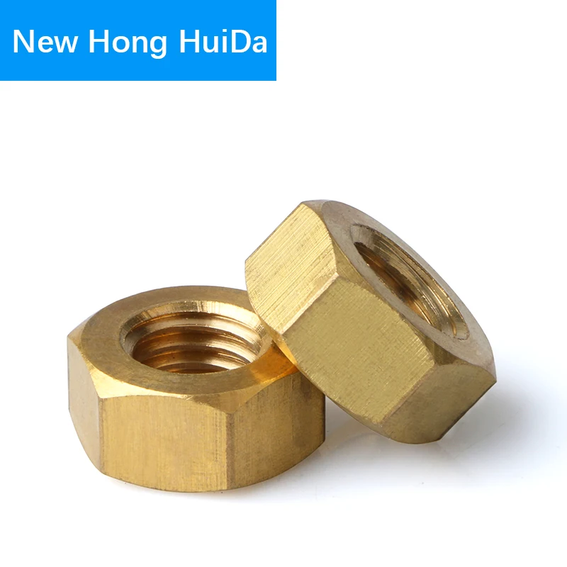 Brass Hex Nuts Copper Insert Hexagonal Metric Threaded Hexagon Nut M2