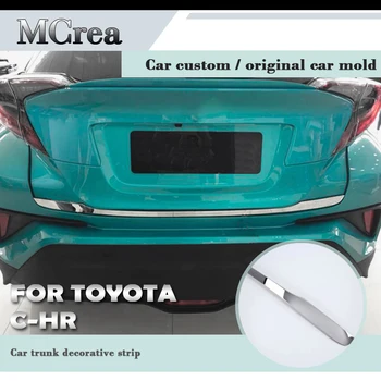 

MCrea Car Styling Stainless Steel Tail Door Trim Anti-scratch Strip Decorative Stickers For Toyota C-HR 2017 2018 Accessories