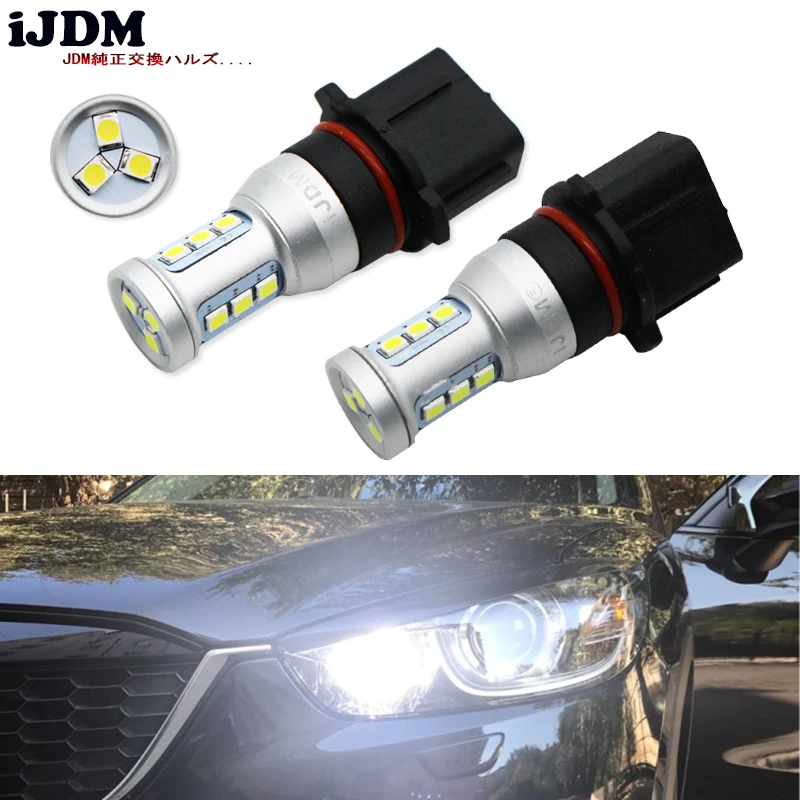 IJDM Авто Canbus Error Free 12-SMD-3030 P13W SH24W PSX26W светодиодный лампы для Mazda CX-5 Габаритные огни Дневные ходовые огни 12V белый красного и желтого цветов