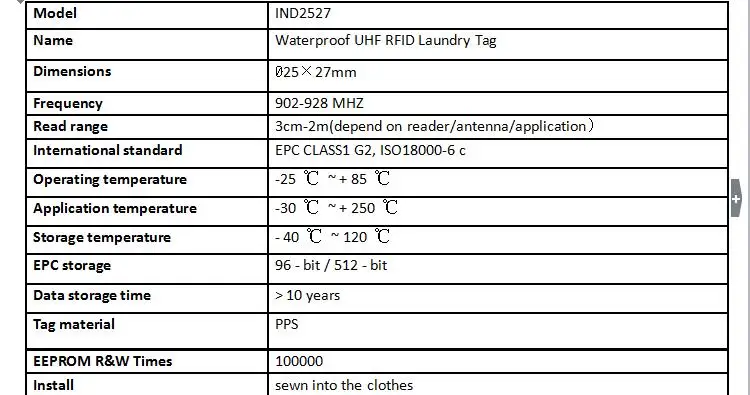 Бесплатный образец Водонепроницаемая моющаяся одежда uhf бирка для одежды кнопка для ручки/интегрированный считыватель rfid uhf alien h3 чип в прачечной