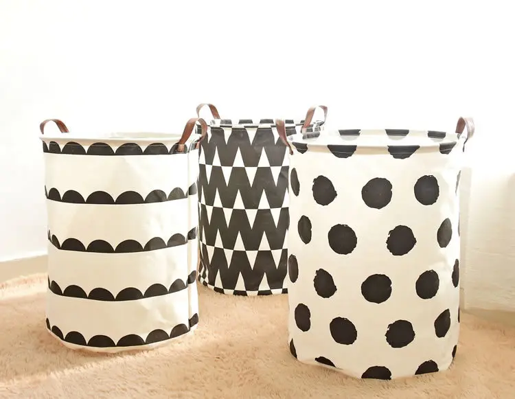 35x45 سنتيمتر للطي الغسيل سلة التخزين برميل الدائمة لعب الملابس تخزين دلو الغسيل المنظم حامل الحقيبة المنزلية