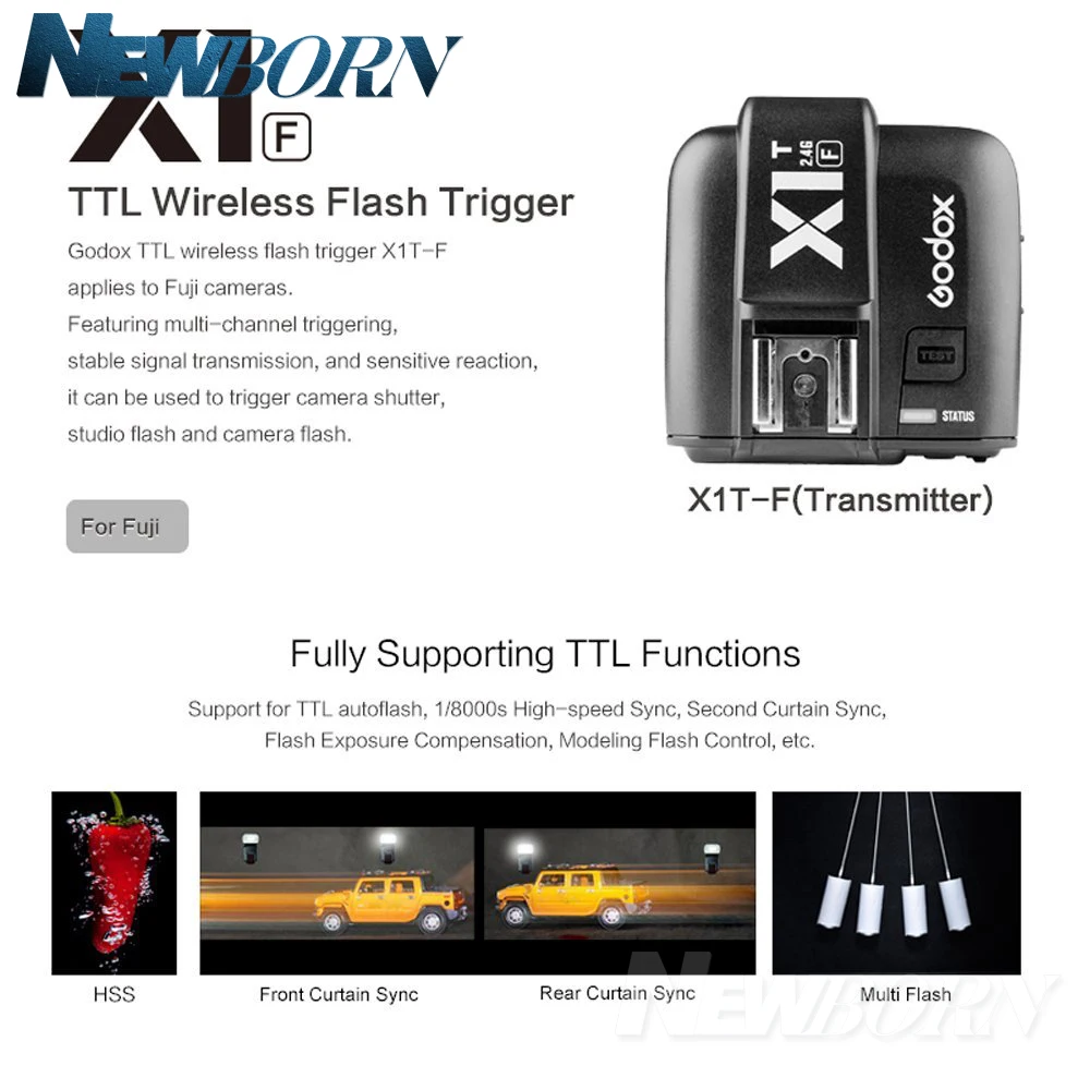 Вспышка Godox 3x XTR 16 Wireless 2 4G с управлением мощностью + Беспроводная вспышка speedttl для