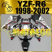 Motoegg Injection Fairings For YAMAHA YZF-R6 YZF R6 1998-2002 Star Black #M50 Motorcycle plastic