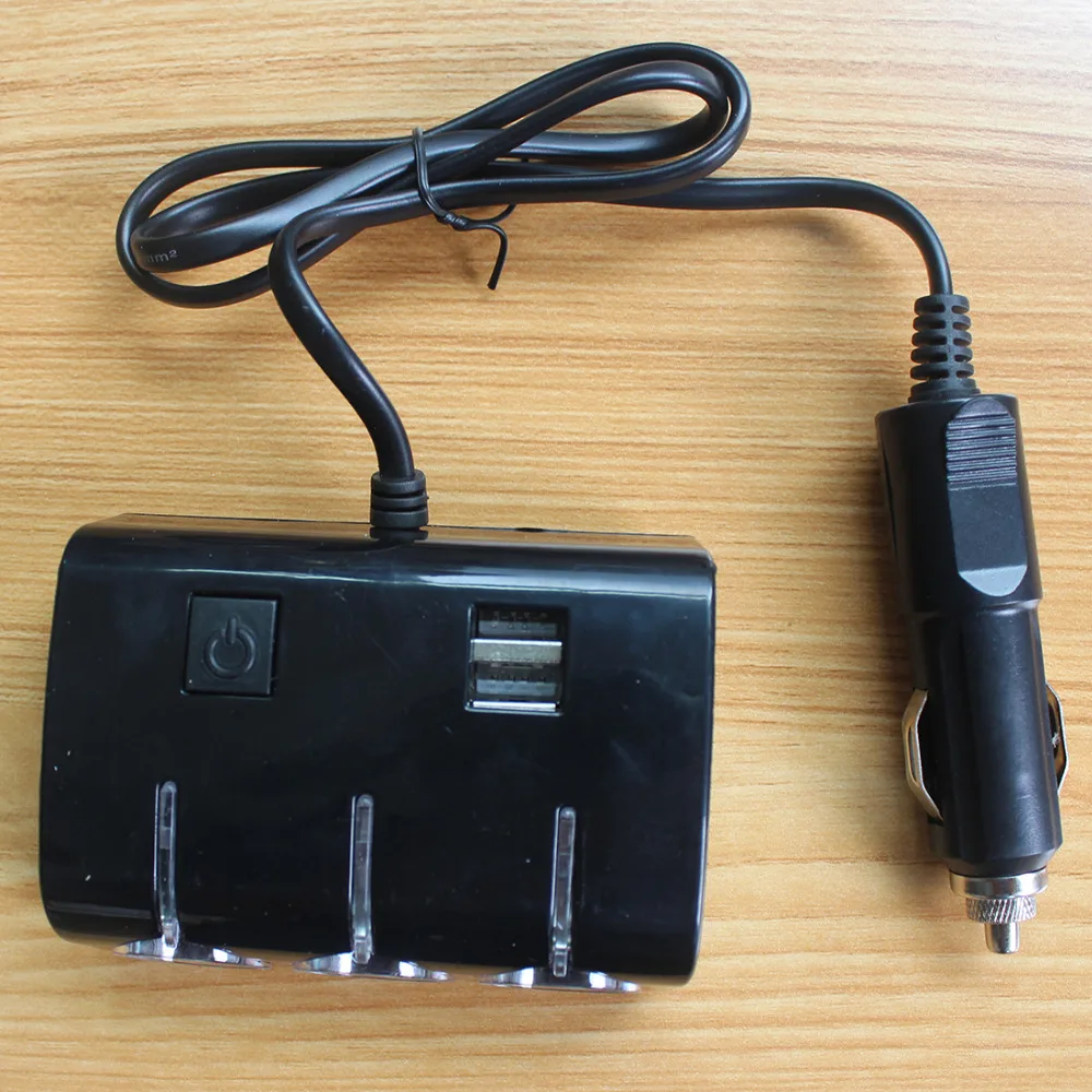 Dewtreetali Автомобильный Разветвитель Прикуривателя 2USB порта зарядное устройство
