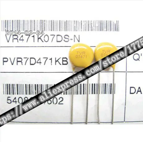 

10pcs/lot TVR07471 7D471K 7K471K TVR07471 470V varistor