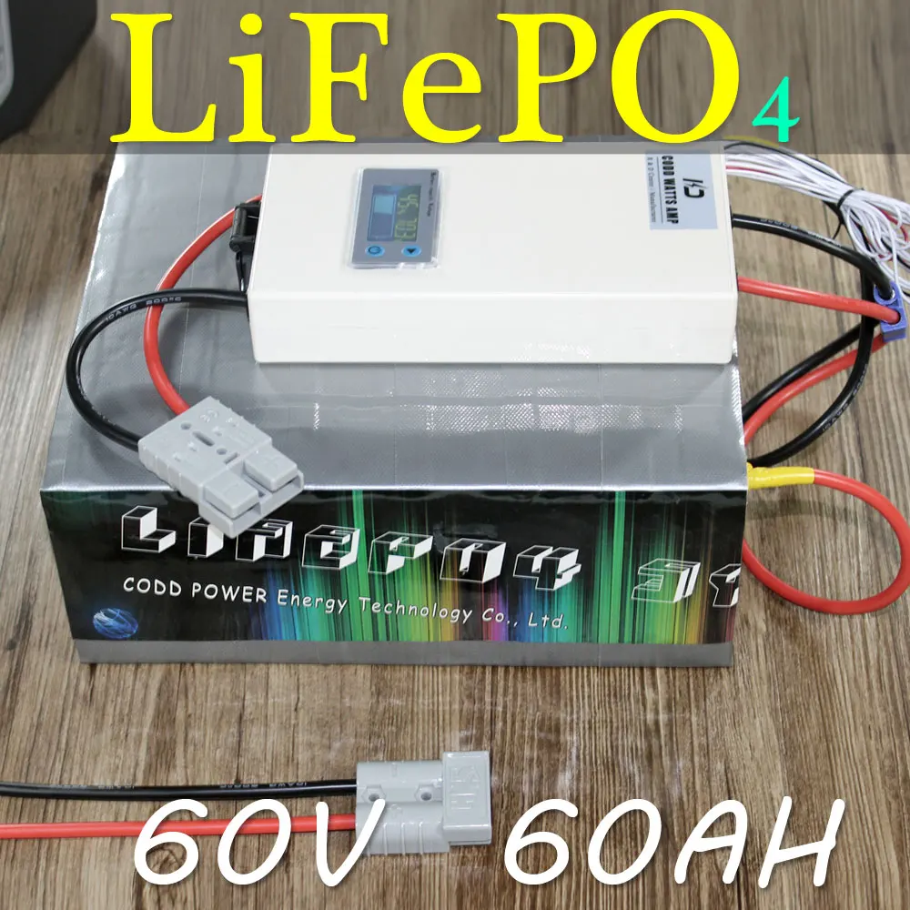 60В 60ач LiFePO4 аккумулятор 5000 Вт Электрический велосипед электрический мотоцикл