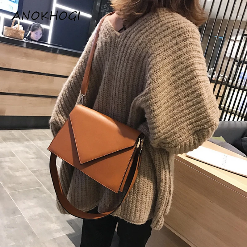 عالية الجودة PU الصلب النساء مربع أكياس قابل للتعديل الأشرطة الكورية نمط الصلبة Crossbody أكياس سيدة الأزياء حقيبة كتف بتصميم بسيط B51