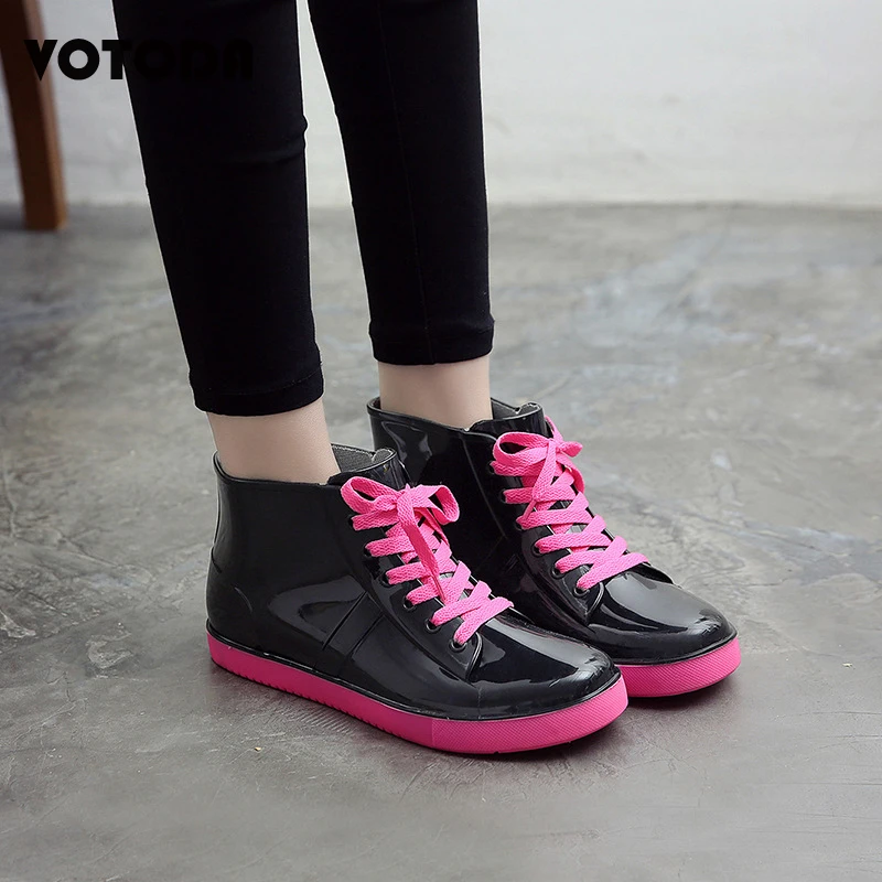 

Women Rain Boots Transparent Waterproof Colorful Spring Autumn Jelly Shoes Clear Boot Woman Leopard Print Ankle Boots Rainboots