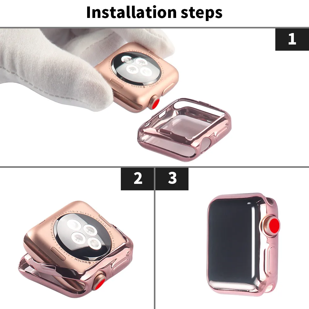 Transparent Cover for Apple Watch Case 38mm 42mm Plastic Soft Cover for Apple Watch Series 3 2 1 TPU Soft and Slim Protect Cover Transparent Cover for Apple Watch Case 38mm 42mm Plastic Soft Cover for Apple Watch Series 3 2 1 TPU Soft and Slim Protect Cover