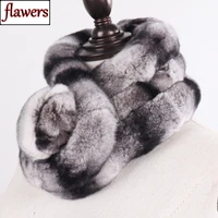 Winter Women 100% Genuine Real Rex Rabbit Fur Scarf Natural Warm Rex Rabbit Fur Ring Muffler Lady Quality Rex Rabbit Fur Scarves