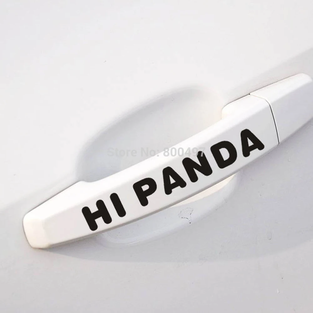 4 x Прекрасный привет панда автомобиля наклейки дверные ручки Переводные картинки для Toyota Форд Chevy Volkswagen Honda hyundai Kia Lada