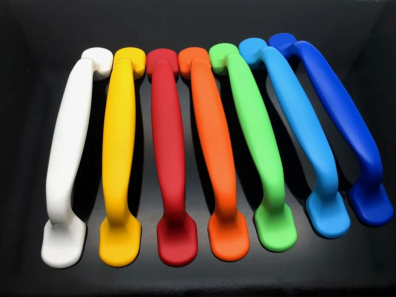 

3.75" Colorful Drawer Pulls Kitchen Cabinet Door Handle Dresser Pull Handles Kids Blue Yellow Red Pink Black White Green 96 mm