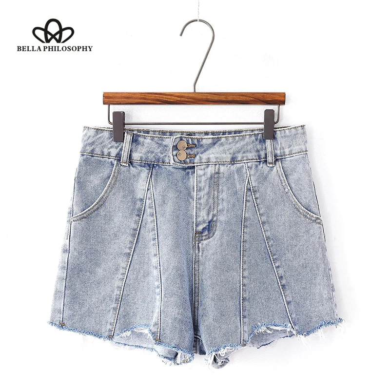 Summer Denim Shorts Women Vintage High Waist Blue Double Buttons Shorts Jeans Womens Pantalones Cortos Mujer Wonder Store