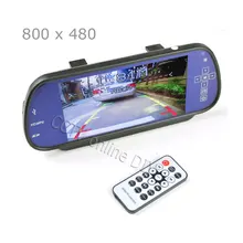 ANSHILONG 100% New Car 7 inch 7\"  TFT LCD Rear View Mirror MP5 SD Card USB Monitor 2CH Video Input Touch Button Free Shipping