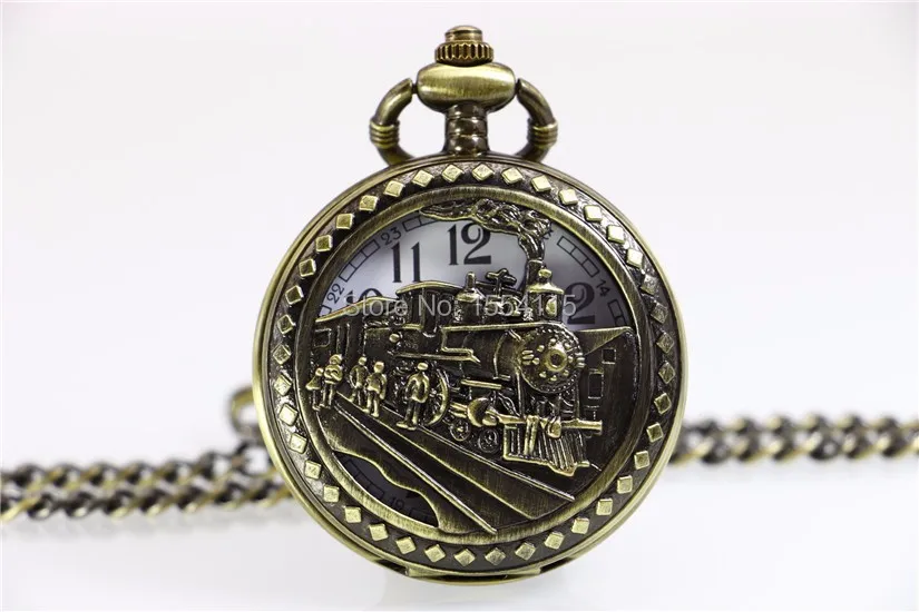 Wholesale Pocket Watch 50pcs/lot Big Size Train Head Pocket Watches