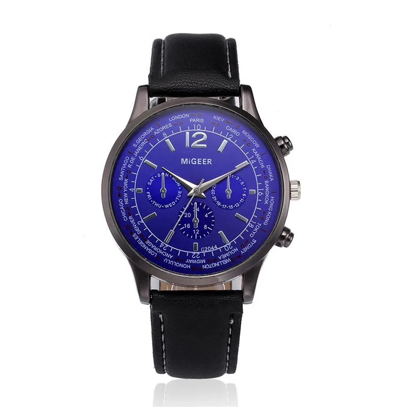 Luxury Fashion Men Watches Retro Design leather watch strap buckle Analog Alloy Quartz Wrist Watch clock relogio masculino M22 (4)