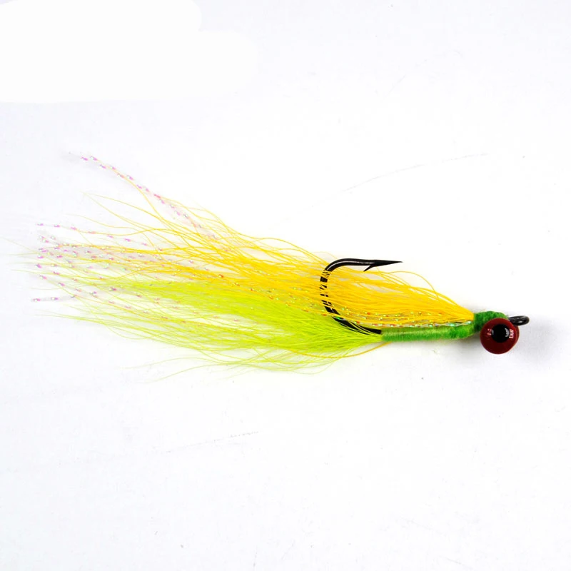 6pcs 4 Lead Head Clouser Minnow bucktail Saltwater Fishing Fly
