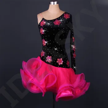 High quality Sexy ladies dance wear dresses costumes clothing adult Latin dance performance women girls Samba Ballroom Dancewear