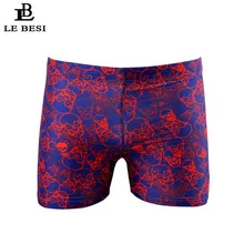 LEBESI Новые мужские плавки Красный Скелет пятые брюки пляжные плавки для серфинга спортивные трусы мужские шорты-боксеры с принтом