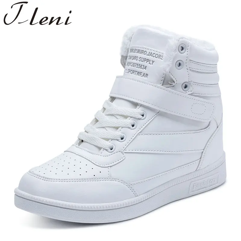 

Tleni Winter Warm Sneakers Height Increasing 6 cm Women Krasovki Outdoor Walking Shoes Spring Autumn Women Running Shoes ZF-19
