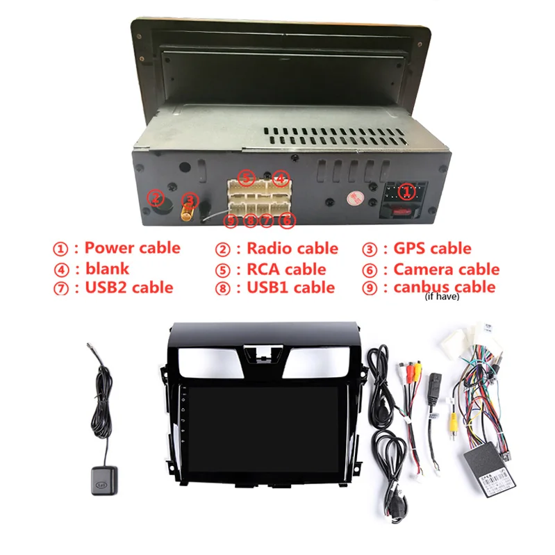 Excellent 10" 4G RAM 2.5D IPS 8CORE Android 9.1 Car DVD Multimedia Player GPS For Nissan Altima Teana 2013 2014 2015-2017 radio navigation 5