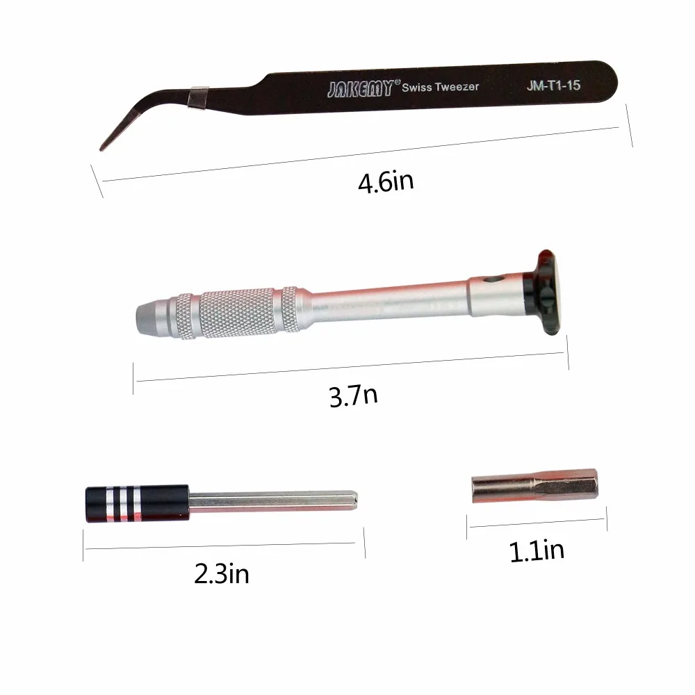 JAKEMY 26 in 1precison Screwdriver Set Bits Curved Tweezers Professional Repair Tools For Iphone Opening Disassembly Tools Kit JAKEMY 26 in 1precison Screwdriver Set Bits Curved Tweezers Professional Repair Tools For Iphone Opening Disassembly Tools Kit