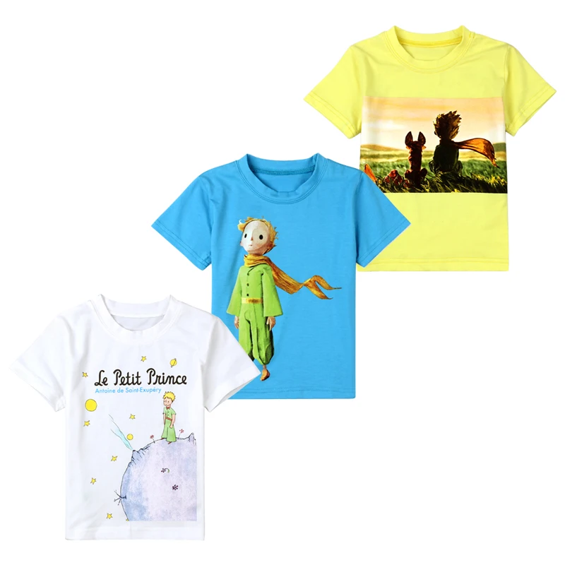 

2017 the Little Prince unisex children t shirts cotton short sleeve girl t shirt boys clothing kids clothes girls clothing DS26