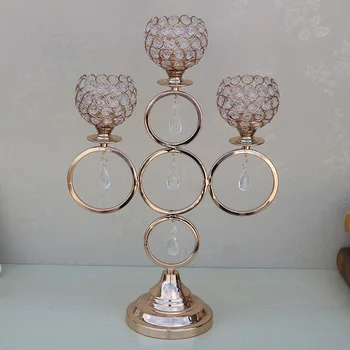 

tall elegant gold wedding new style centerpiece