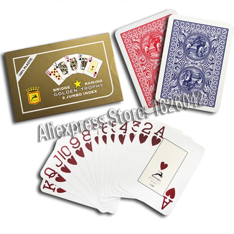 2 Deck Set Poker Size 100% Plastic Playing Cards