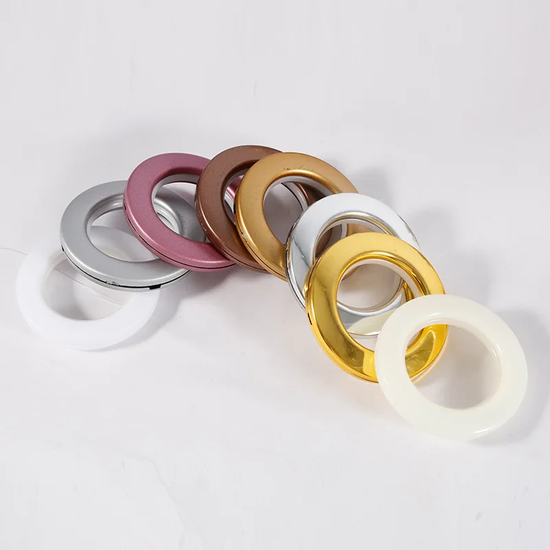 

82pcs/lot Roman Ring Curtain Accessories Punch Roman Circle Buckle All-Match Lots of Colors Plastic Rings Eyelets for Curtains