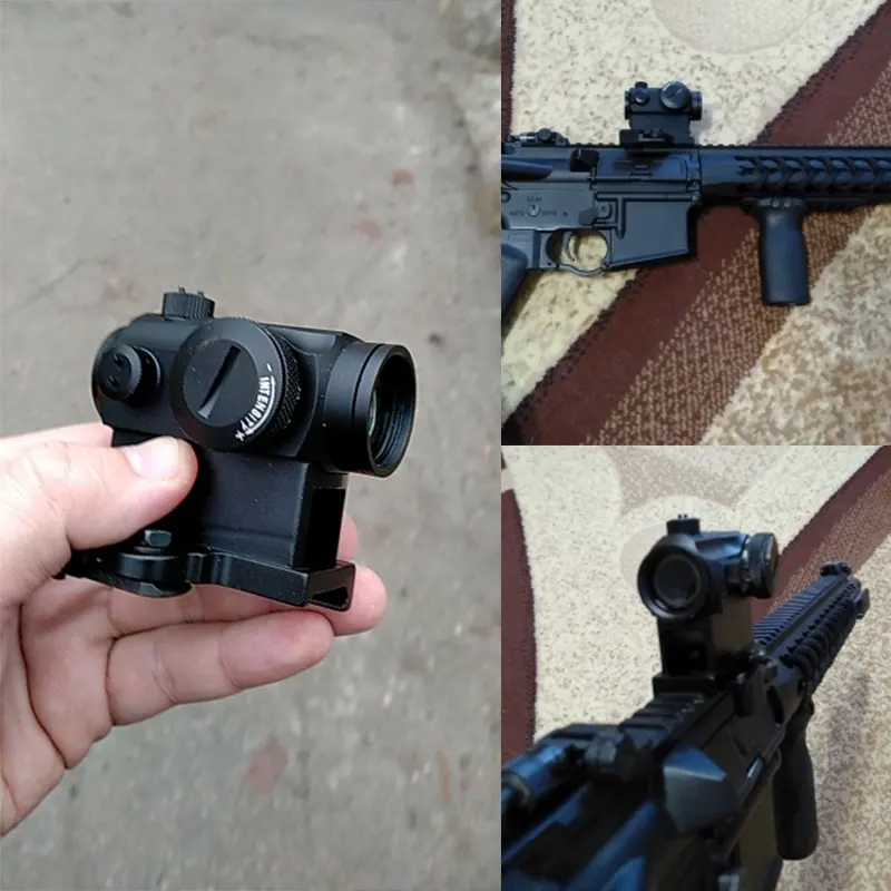 

Hunting Rifle 1X24 Illuminated Sniper Red Green Dot Sight With Quick Release Red Dot Scope Mount For 20mm Picatinny Rail