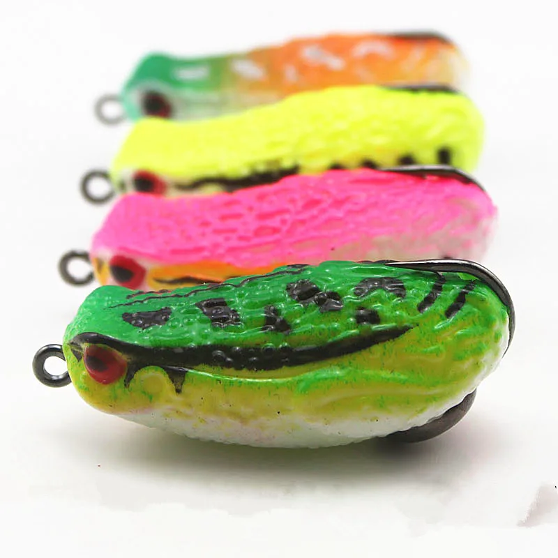 Single Hook Tadpole Frogs Lure 10g 50mm Fishing Barbed Hooks Rough