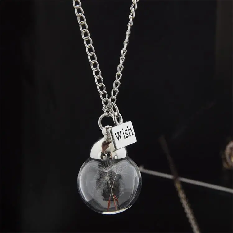 

SHUANGR Real Jewelry Crystal Glass Ball Necklace Long Strip Leather Chain Pendant Necklaces For Women