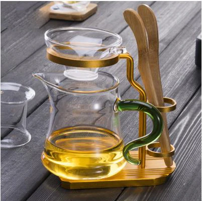Высококачественный термостойкий стеклянный Gongdao Набор чашек, чайный набор кунг-фу, машина для протечек чая, цветочный чайник чайная чашка аксессуары - Цвет: 10