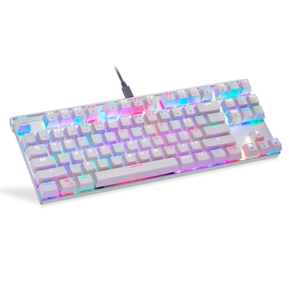 Motospeed CK101 механическая клавиатура RGB Light эргономичная 87 ключей против привидения