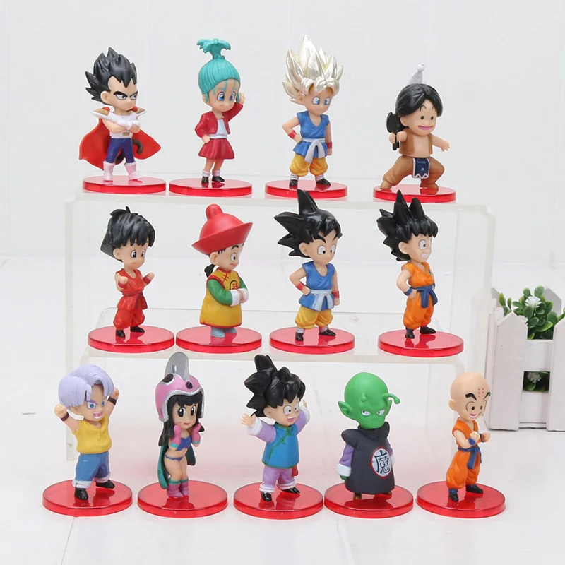 

13pcs/set 7cm Dragon Ball Z Figure Son Goku gohan bulma chichi trunks krillin Piccolo vegata PVC Action Figure Model Toy