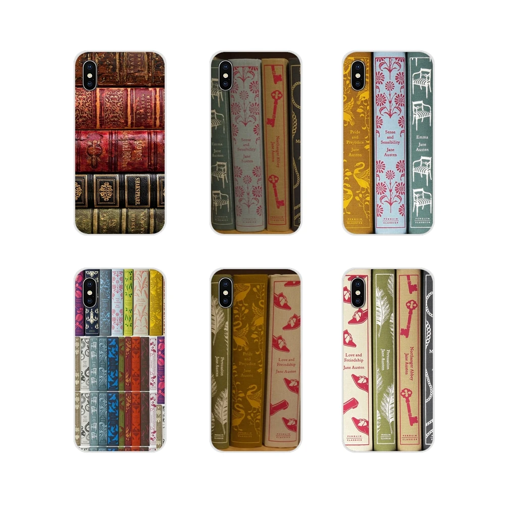 

TPU Transparent Cover Bag Jane Austen Books Penguin For Samsung Galaxy S3 S4 S5 Mini S6 S7 Edge S8 S9 S10 Lite Plus Note 4 5 8 9