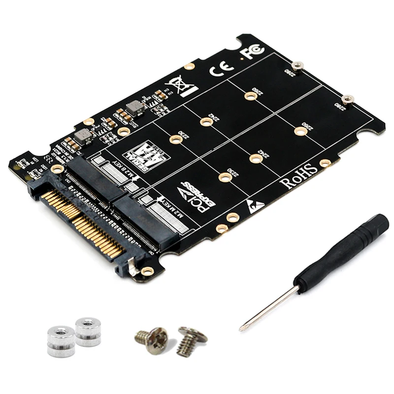 M.2 SSD в U.2 адаптер 2in1 M.2 NVMe и SATA-автобус NGFF SSD на PCI-e U.2 SFF-8639 адаптер PCIe M2 конвертер для настольных компьютеров