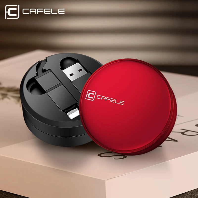 

Cafele 2 in 1 Retractable USB Cable 8 Pin Micro USB cable 130cm Zinc alloy Data Sync USB Cable for iPhone X Xs 8 7 Xiaomi Huawei
