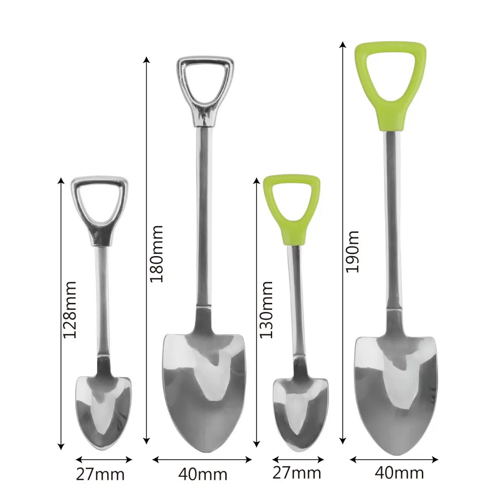 Hilife посуда для бара вечерние дома Лопата Форма ложка Нержавеющая сталь чайная, кофейная ложка для мороженого десертная ложка инструментов для питья
