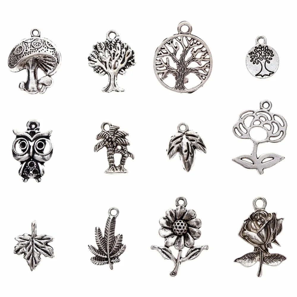 100 шт./компл. много тибетского серебра смешанные стили подвески, сделай сам, ювелирное изделие для изготовление браслета ожерелья Аксессуары#264833