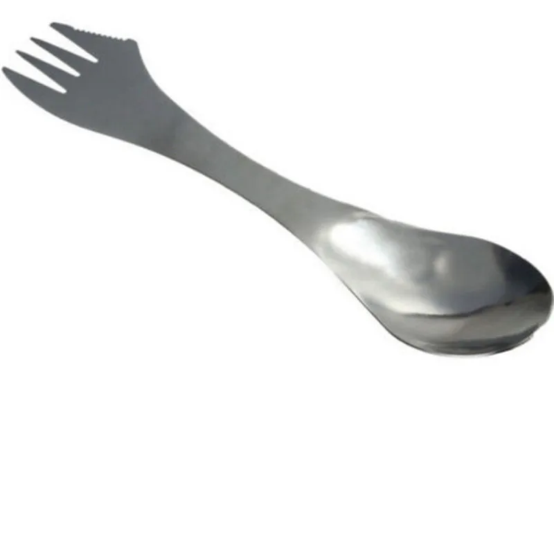 Прямая 1 шт. 3 в 1 титановая вилка ложка Spork Столовые приборы посуда комбинированная кухонная уличная P кухонные гаджеты принадлежности