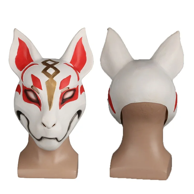 Игра дрейф маска лиса kitsune животное Полная Голова маска для взрослых унисекс Маскарад шлемы реквизит вечерние Хэллоуин нарядное платье - Цвет: 2
