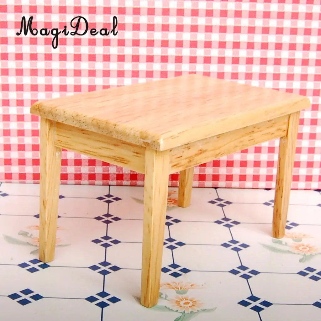 MagiDeal 5Pcs Dining Table Chair Model Set for 1:12 Dollhouse Miniature Furniture Decor Children Pretend Play Toys 2Colors