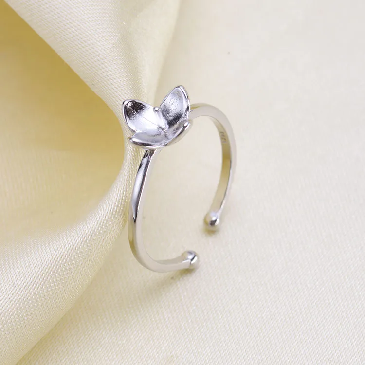 925 Sterling Silver Ring Settings Adjustable Classic Ring