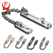 KAK 304 Stainless Steel Security Door Chain Lock Anti-theft Door Chain Door Latch Silver Bronze Gold Black Door Lock Hardware цена KAK 304 Stainless Steel Security Door Chain Lock Anti-theft Door Chain Door Latch Silver Bronze Gold Black Door Lock Hardware цены онлайн