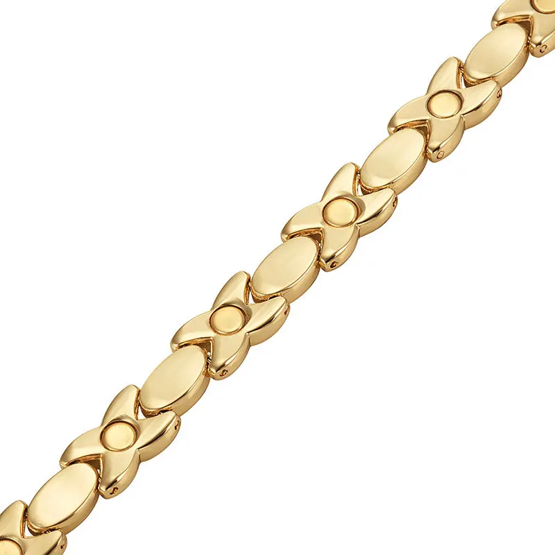 Женский магнитный браслет Escalus 2 тона серебристый золотой 5 цветов|magnetic bracelet|stone
