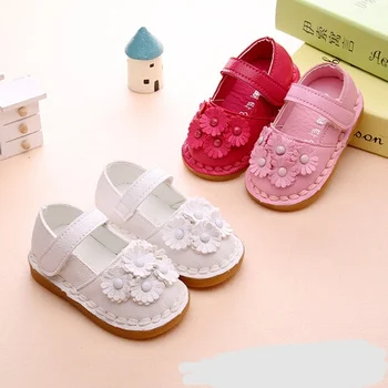 

First Walkers baby shoes baby girl's PU first walkers size 1 2 3 quality 2017 hook & loop princess summer shoes whole sale new